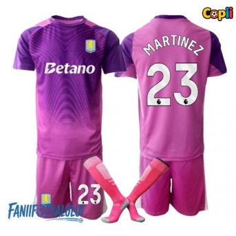 Aston Villa Emiliano Martinez #23 Portarii Echipament de Fotbal Replică 2025-26 Copii Treilea (+ Șorturi)